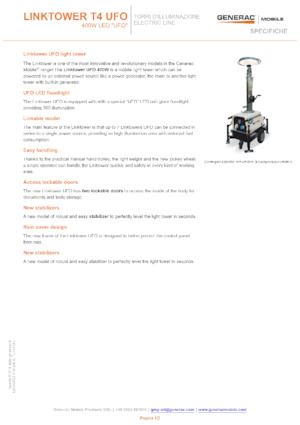 Világítóárbocok Generac Mobile Linktower T4 UFO
