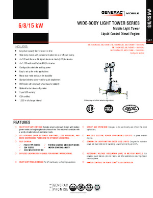 Világítóárbocok Generac Mobile MLT4060KV