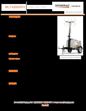 Világítóárbocok Generac Mobile MLT4200 IVF4