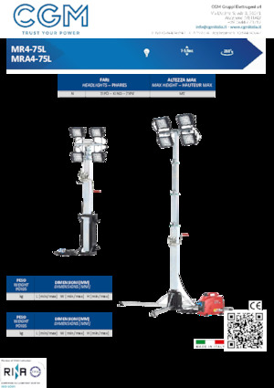 Világítóárbocok CGM MRA4-75L