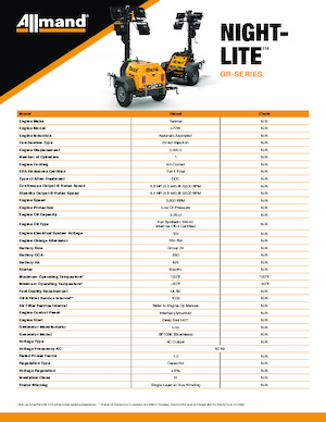 Világítóárbocok Allmand Night-Lite GL series