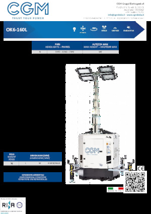 Világítóárbocok CGM OK6-160L