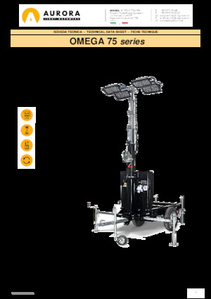 Világítóárbocok Aurora Omega 75 4x320W