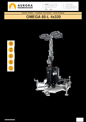 Világítóárbocok Aurora Omega 85-L 4x320