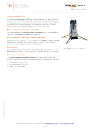 Világítóárbocok Generac Mobile TF 4