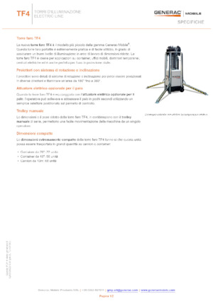Világítóárbocok Generac Mobile TF 4