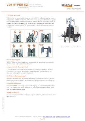 Világítóárbocok Generac Mobile V 20 Hyper K2
