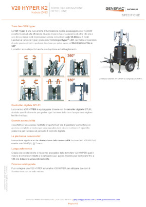 Világítóárbocok Generac Mobile V 20 Hyper K2