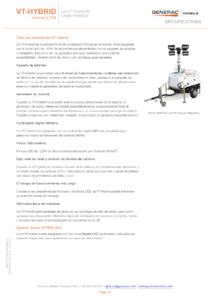 Világítóárbocok Generac Mobile VT-Hybrid
