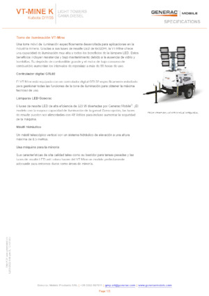 Világítóárbocok Generac Mobile VT-MINE K
