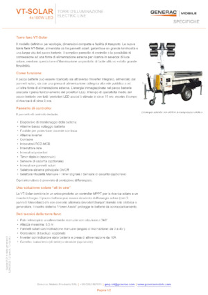 Világítóárbocok Generac Mobile VT-Solar
