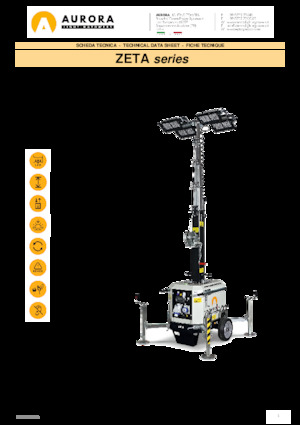 Világítóárbocok Aurora Zeta 4x320W