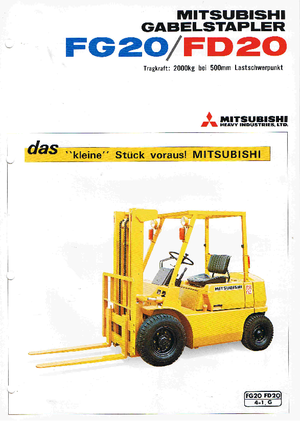 LPG targoncák Mitsubishi FG 20 K