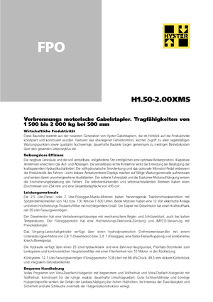 LPG targoncák Hyster H 1.75 XM