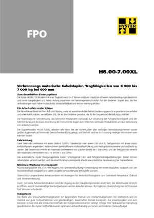 LPG targoncák Hyster H 7.00 XL