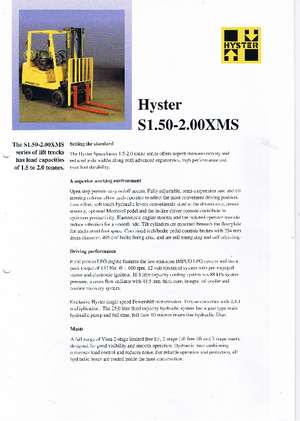 LPG targoncák Hyster S 2.00 XMS