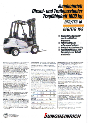 LPG targoncák Jungheinrich TFG 16