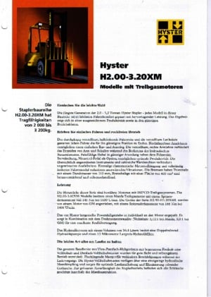 LPG targoncák Hyster H 3.00 XML