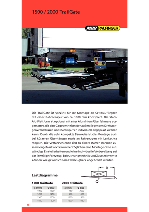 Rakodóplatformok MBB Palfinger 1500 TrailGate