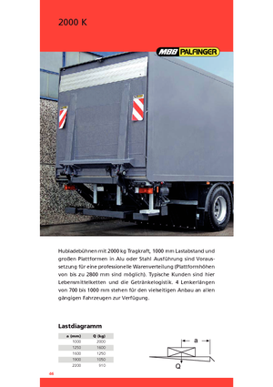 Rakodóplatformok MBB Palfinger 2000 K