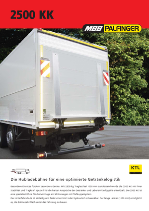 Rakodóplatformok MBB Palfinger 2500 KK