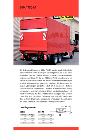 Rakodóplatformok MBB Palfinger 500 M