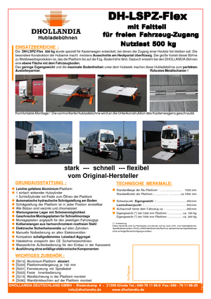 Rakodóplatformok Dhollandia DH-LSPZ Flex