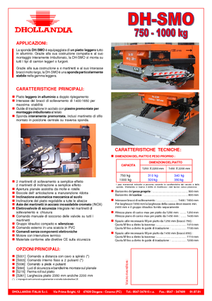 Rakodóplatformok Dhollandia DH-SMO