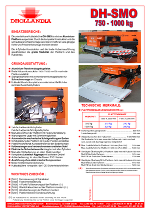Rakodóplatformok Dhollandia DH-SMO