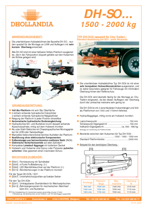 Rakodóplatformok Dhollandia DH-SO 8