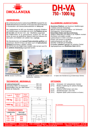 Rakodóplatformok Dhollandia DH-VA