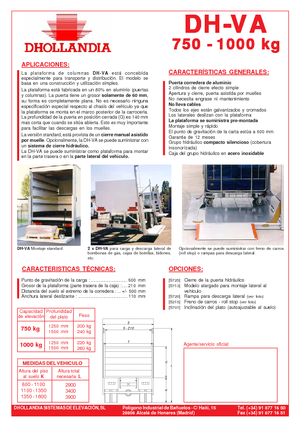 Rakodóplatformok Dhollandia DH-VA