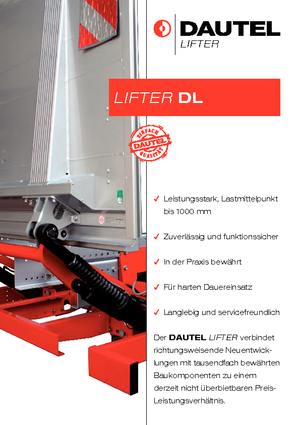 Rakodóplatformok DAUTEL DL 1000 L Typ C