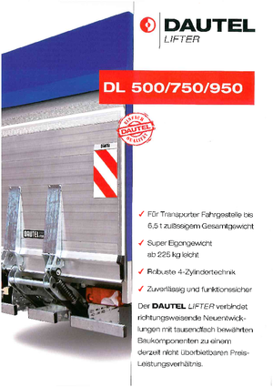 Rakodóplatformok DAUTEL DL 750 Variante B