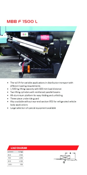 Rakodóplatformok MBB Palfinger MBB F 1500 L