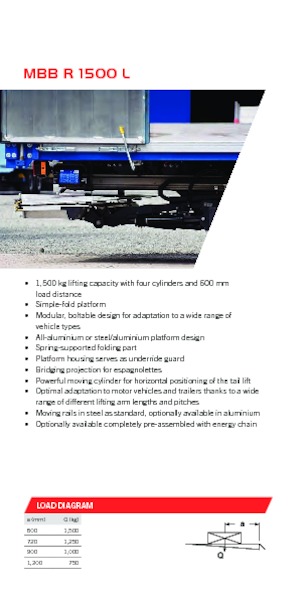 Rakodóplatformok MBB Palfinger MBB R 1500 L