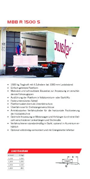 Rakodóplatformok MBB Palfinger MBB R 1500 S