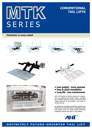 Rakodóplatformok AHT MTK 1000 ST/AL