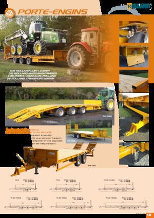 Lowbed pótkocsik Rolland PE 150