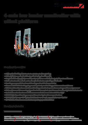 Alacsony és lépcsőspadlós félpótkocsik Schwarzmüller 4-axle low loader semitrailer with offset platform - reinforced - extendible