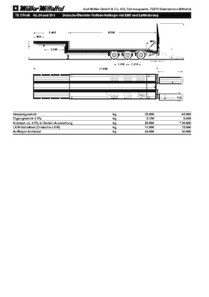 Alacsony és lépcsőspadlós félpótkocsik Müller Mitteltal TS 3 Profi