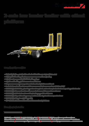 Alacsonypadlós pótkocsik Schwarzmüller 2-axle low loader trailer with offset platform