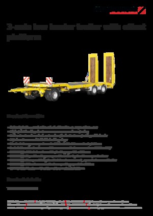 Alacsonypadlós pótkocsik Schwarzmüller 3-axle low loader trailer with offset platform