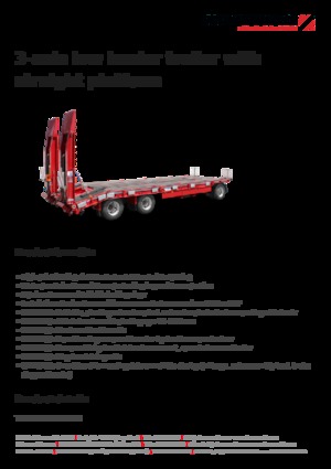 Alacsonypadlós pótkocsik Schwarzmüller 3-axle low loader trailer with straight platform