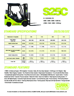 LPG targoncák Clark S20C