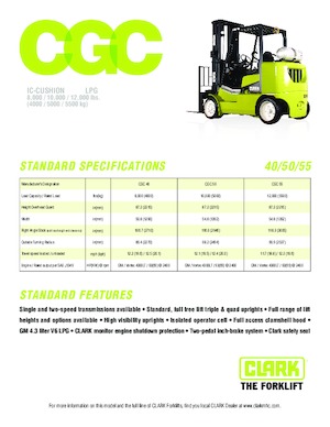 LPG targoncák Clark CGC 55