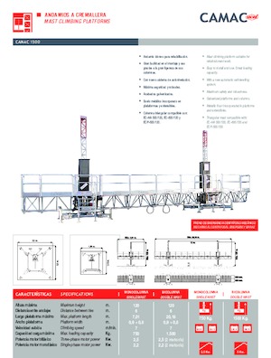 Mászógépes munkaállványok CAMAC Camac 1500