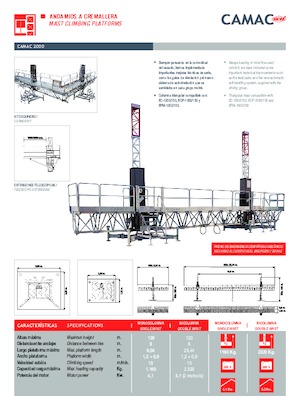Mászógépes munkaállványok CAMAC Camac 2000