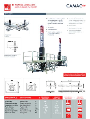 Mászógépes munkaállványok CAMAC Camac 3000 Selfstanding