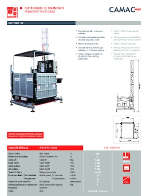 Ipari csörlők CAMAC ECP 1000/150
